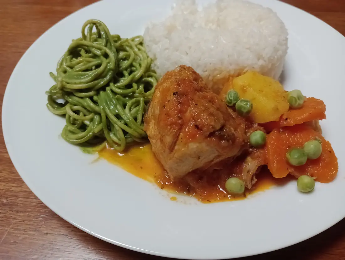 Plato de fondo del menú del día