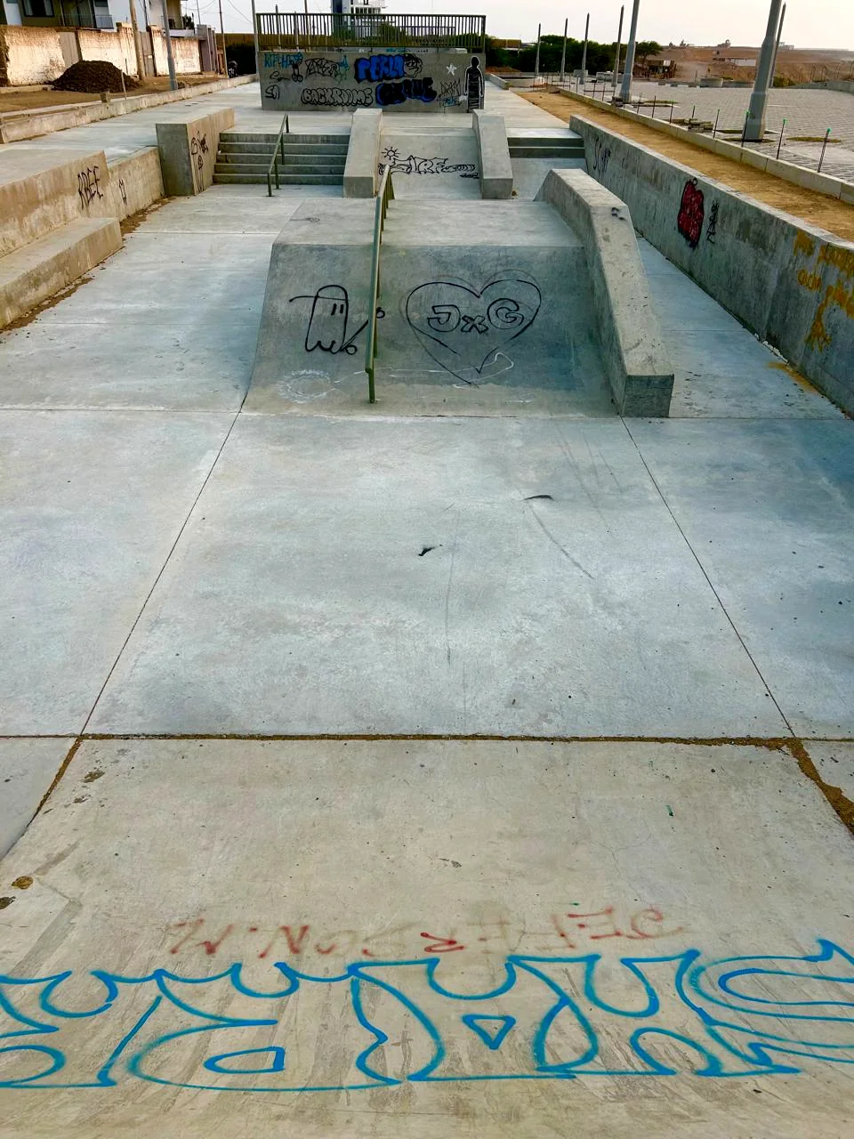 Ramps of the Pacasmayo seafront skatepark, open to anyone